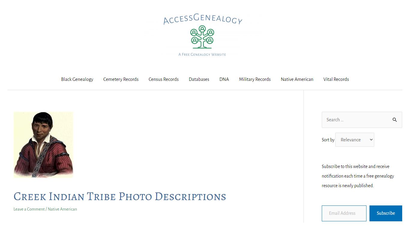 Creek Indian Tribe Photo Descriptions | Access Genealogy